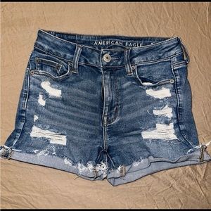 American Eagle Ripped / Distressed Jean Shorts 4